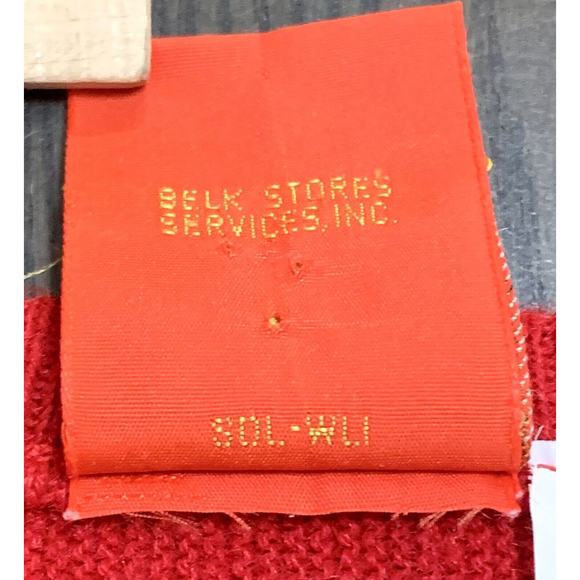 Vintage Saddlebred Belk Stores Services Sweater Red Polo Horse Size Large L - Picture 7 of 11